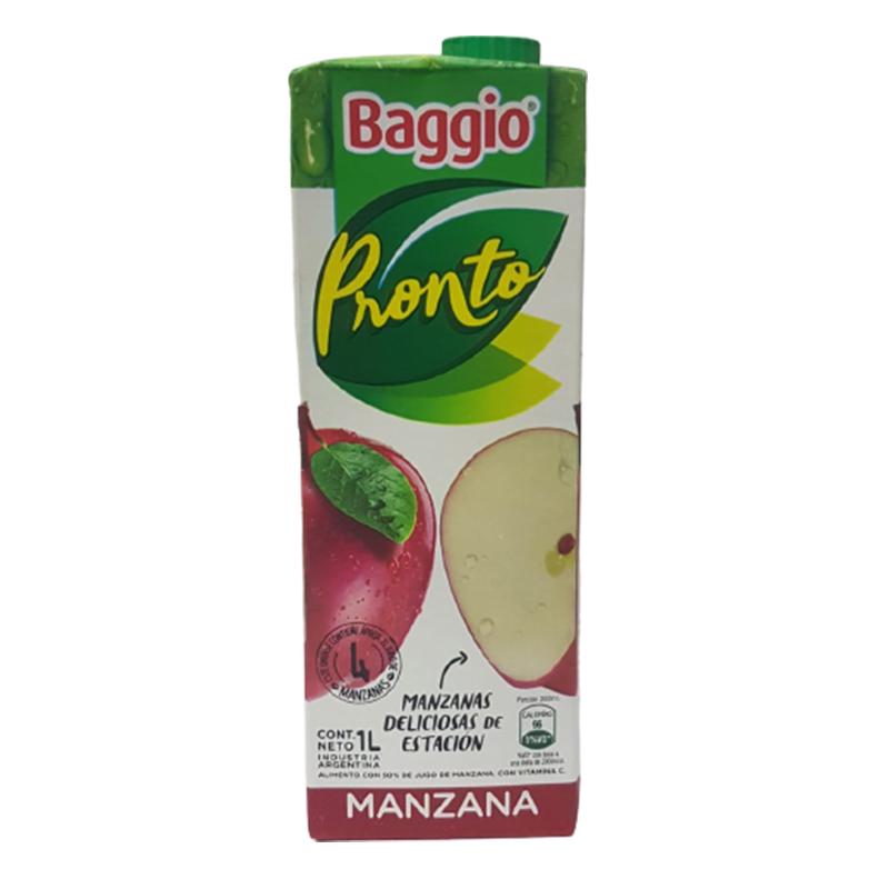 JUGO BAGGIO MANZANA 8X1LT               