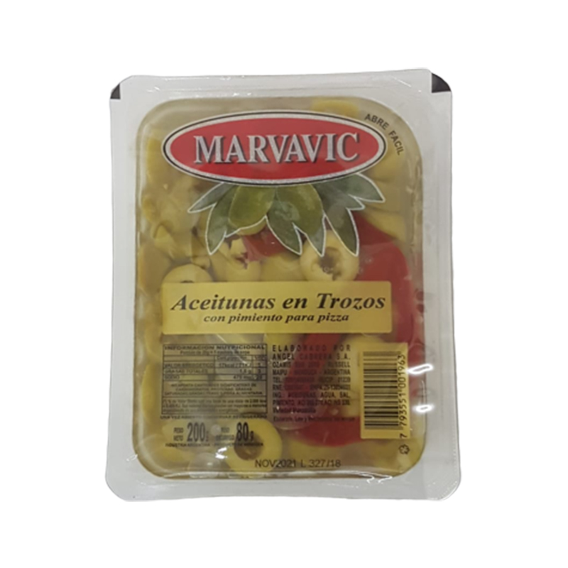 ACEITUNA TROZO COND.PIZZA MARVAVIC 15x200cc     
